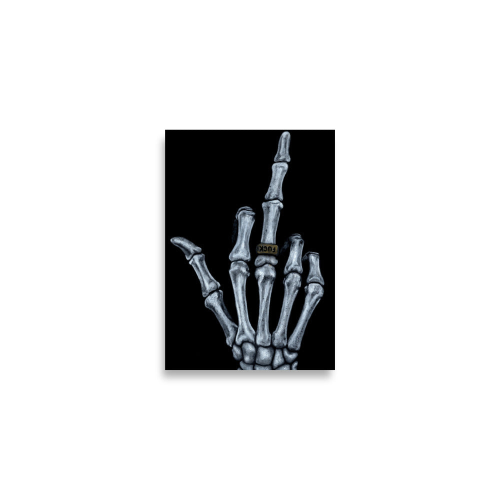 Middle Fingers, traditional charcoal artwork inspired by Missio by Bex Coal Art, A2 16.5xx23.3 art print